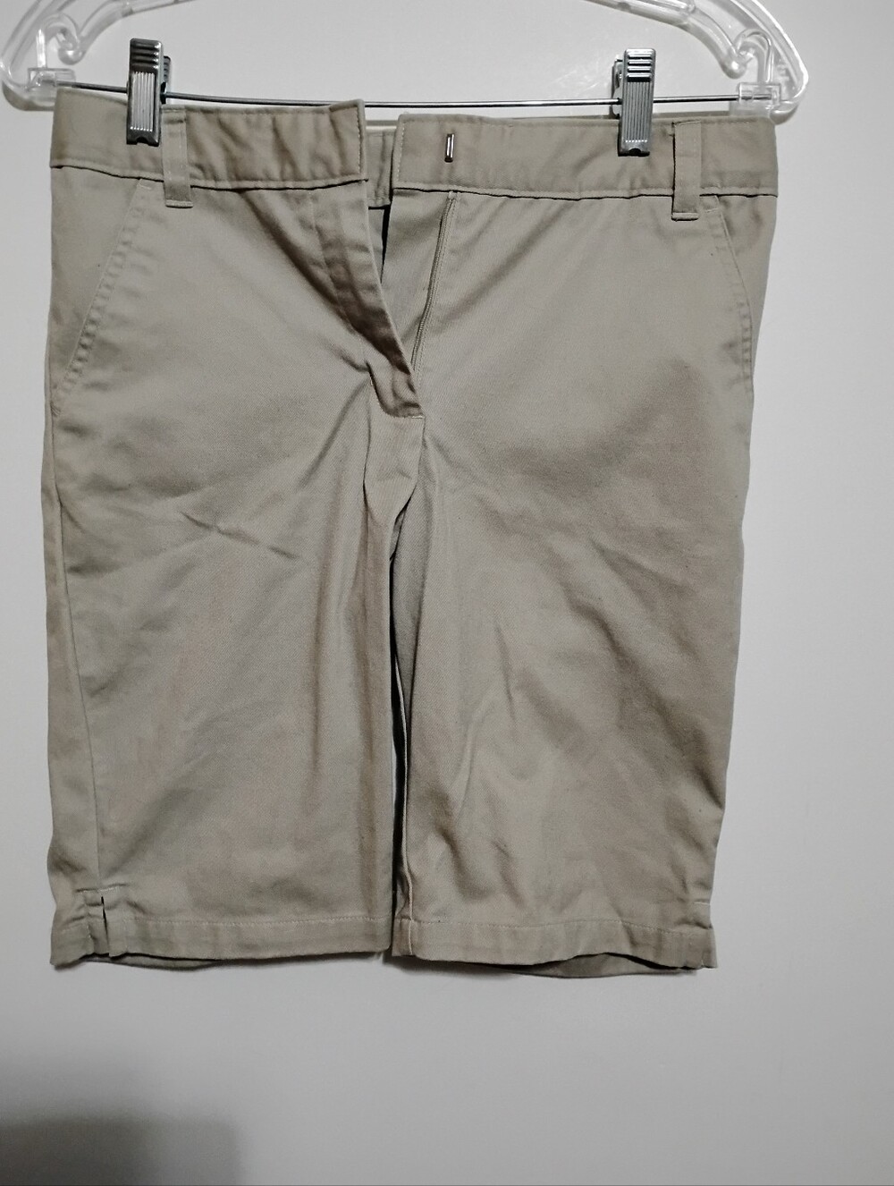 George Beige 52%Cotton 42%polyester Knee-Length Women’s Bermuda Shorts 14